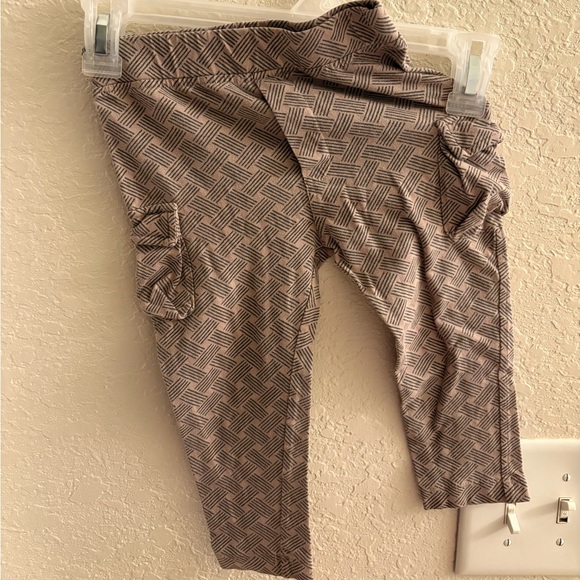 kate quinn Other - Kate Quinn Brown/Light Tan Geometric Basket Weave Cargo Pocket Pants 2T